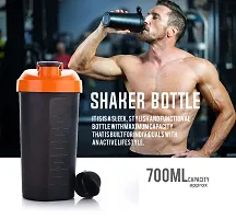 MACHAK Compact Gym Shaker Bottle With Blender Ball For Protein Shake, Bpa Free Material, Plastic, Assorted, 700ml - 1 Pc-thumb2