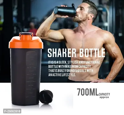 MACHAK Compact Gym Shaker Bottle With Blender Ball For Protein Shake, Bpa Free Material, Plastic, Assorted, 700ml - 1 Pc-thumb3