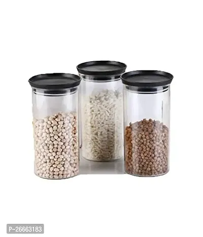 Machak Xcllent Containers Set for Kitchen Airtight Container Set, Unbreakable, Black-thumb3