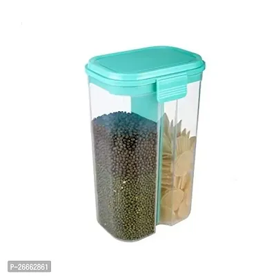 Machak 2 Section Food Containers for Kitchen, Storage Boxes, Storage Jars, Container Set, 2500ml, Clear (1)-thumb0