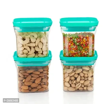 MACHAK Unbreakable Air Tight Food Storage Jar Kitchen Container Set | 600ml | Sky Blue | 4 Pc-thumb5