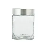 MACHAK Lumo Kitchen Storage Glass Containers With Steel Lid, 350 ml Clear-thumb3