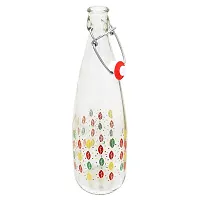 Machak Printed Glass Water Bottle With Cork For Home Decoration-thumb2