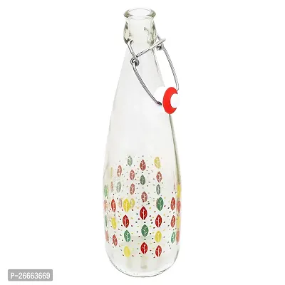 Machak Printed Glass Water Bottle With Cork For Home Decoration-thumb3