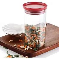 Machak Xcllent Container Set for Kitchen Airtight, Unbreakable, 1400ml (6 Pieces) (Red)-thumb2