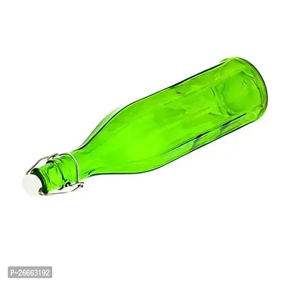 Machak Colhexa Glass Bottles With Cork 1litre, Kitchen Decoration (Green, 2 Pcs)-thumb3