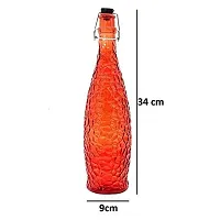 Machak Crick Glass Water Bottle For Fridge 1 ltr , Multicolour Colors (Set of 2)-thumb1