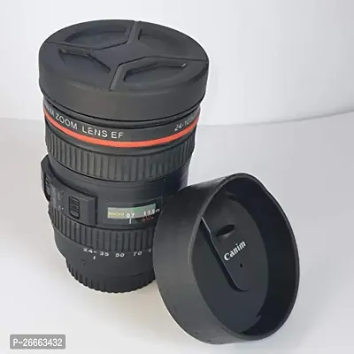 Machak Camera Lens Coffee Mug With 1 Lid, 350 ml, Black (1)-thumb2