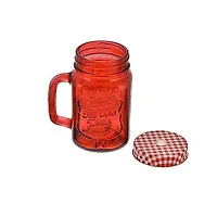 Machak Mason Glass Jar Mug with Handle 500ml - Multicolor (2)-thumb4