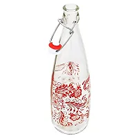 Machak Printed Glass Water Bottle With Cork For Home Decoration-thumb2