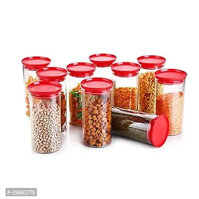 Machak Xcllent Container Set for Kitchen Airtight, Unbreakable, 1400 ml (10 Pieces) (Red)