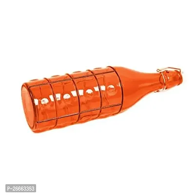 Machak Dropee Glass Bottle For Water 1 litre , (Orange, 1 Piece)-thumb3