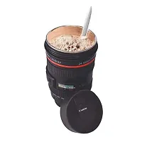 Machak Camera Lens Coffee Mug With 1 Lid, 350 ml, Black (1)-thumb2