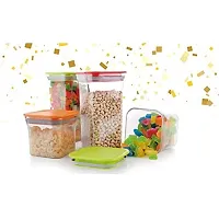 Slings 4 Pcs Air Tight Food Storage Kitchen Container Set (1100ml x2, 600mlx2), Green-thumb4