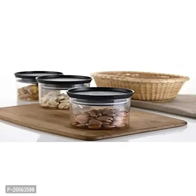 Machak Xcllent Containers Set For Kitchen Airtight Container Set of 6 | Unbreakable| 300ml | Black-thumb4