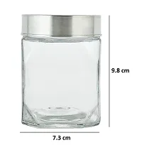 MACHAK Lumo Kitchen Storage Glass Containers With Steel Lid, 350 ml Clear-thumb2