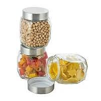 MACHAK Lumo Kitchen Storage Glass Containers With Steel Lid, 350 ml Clear-thumb3