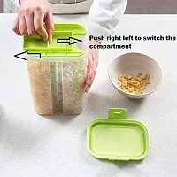 Machak 2 Section Food Containers for Kitchen, Storage Boxes, Storage Jars, Container Set, 2500ml, Clear (1)-thumb3