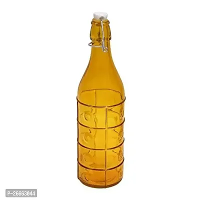 Machak Dropee Glass Bottle For Water 1 litre , (Yellow, 3 Pieces)-thumb4