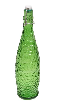 MACHAK Crick Glass Water Bottle For Fridge 1 ltr (Green, 1)-thumb1