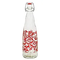 Machak Printed Glass Water Bottle With Cork For Home Decoration-thumb3