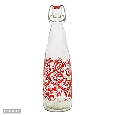 Machak Printed Glass Water Bottle With Cork For Home Decoration-thumb4