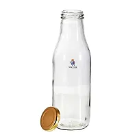 Machak Milk, Water Bottle Glass Bottle with Air Tight Cap, 500 ml, Clear (4)-thumb3