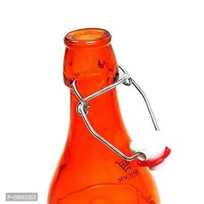 Machak Dropee Glass Bottle For Water 1 litre , (Orange, 1 Piece)-thumb4