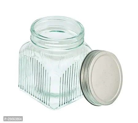 MACHAK Liner Glass Jars for Kitchen Storage With Metal Lid, 600 ml (Clear, 2 Pieces)-thumb5