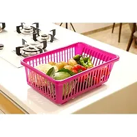 MACHAK Plastic Kitchen Combo - Kitchen Sink Organiser  3 in 1 Kitchen Sink Dish Rack Drainer + Kulfi Maker Candy Maker (Pink)-thumb3