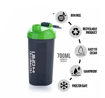 MACHAK Compact Gym Shaker Bottle With Blender Ball For Protein Shake, Bpa Free Material, Plastic, Assorted, 700ml - 1 Pc-thumb1