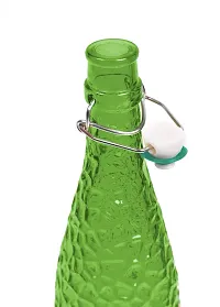 MACHAK Crick Glass Water Bottle For Fridge 1 ltr (Green, 1)-thumb2