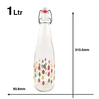 Machak Printed Glass Water Bottle With Cork For Home Decoration-thumb1