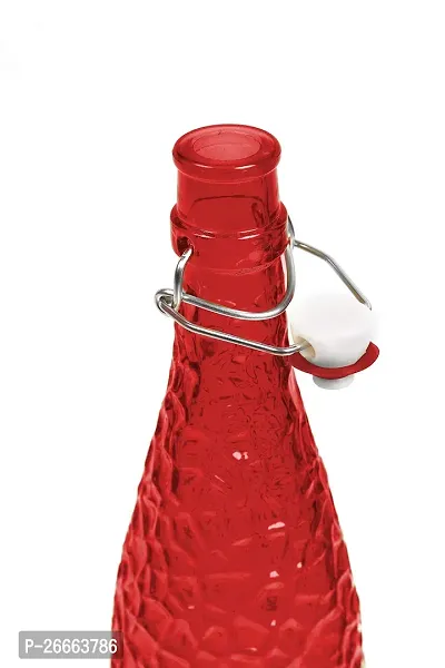 MACHAK Crick Glass Water Bottle For Fridge 1 ltr (Red, 1)-thumb4