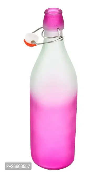 Machak Frosted Colorful Glass Water Bottles For Kitchen Fridge Home Decor 1 litre-thumb2