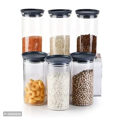 Machak Xcllent Container Set for Kitchen Airtight, Unbreakable, 1400ml (6 Pieces) (Grey)-thumb3