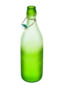 Machak Frosted Colorful Glass Water Bottles For Kitchen Fridge Home Decor 1 litre-thumb2