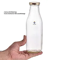 Machak Milk, Water Bottle Glass Bottle with Air Tight Cap, 500 ml, Clear (4)-thumb2