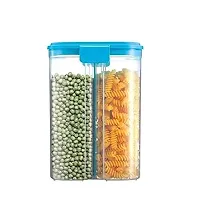 Machak 2 Section Food Containers for Kitchen, Storage Boxes, Storage Jars, Container Set, 2500ml, Clear (1)-thumb1