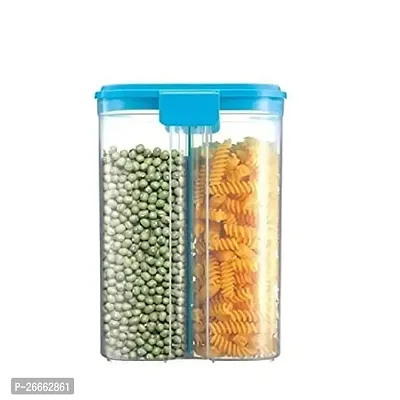 Machak 2 Section Food Containers for Kitchen, Storage Boxes, Storage Jars, Container Set, 2500ml, Clear (1)-thumb2