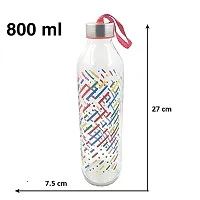 MACHAK Sticks Glass Water Bottle For Fridge With Steel Screw Cap, 800ml-thumb2