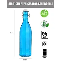 Machak Colhexa Glass Bottles With Cork 1litre, Kitchen Decoration (Blue, Set of 3)-thumb1