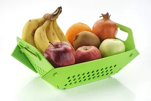 One Stop Stop 3 in 1 Fruit  Vegetable Cutting  Chopping Board, Vegetable Washer Cum Basket ( Multicolor)-thumb1