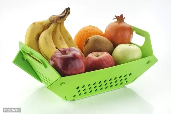 One Stop Stop 3 in 1 Fruit  Vegetable Cutting  Chopping Board, Vegetable Washer Cum Basket ( Multicolor)-thumb2