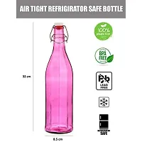 Machak Colhexa Glass Bottles With Cork 1litre, Kitchen Decoration (Purple, 1)-thumb1