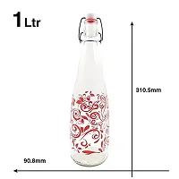 Machak Printed Glass Water Bottle With Cork For Home Decoration-thumb1