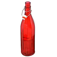 Machak Colhexa Glass Bottles With Cork 1litre, Kitchen Decoration (Red, 1)-thumb2