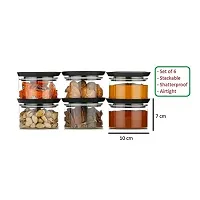 Machak Xcllent Plastic Container Set For Kitchen Storage, Pack of 12, (300ml) (Black)-thumb1