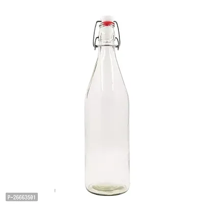 MACHAK Glass Water Bottle For Fridge With Flip Cap, 1 Litre,-thumb4