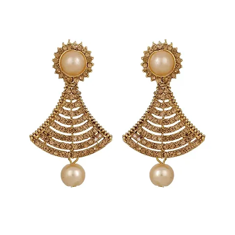 Fancy Brass Drop Earrings For Women